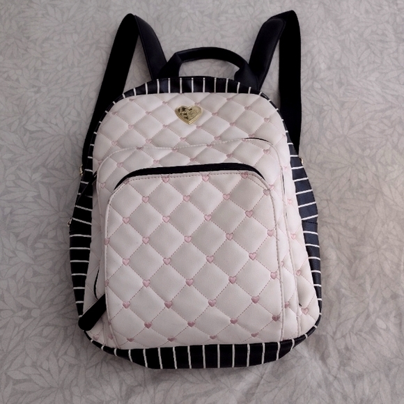 Betsy Johnson pink backpack w hearts Valentina gift SALE